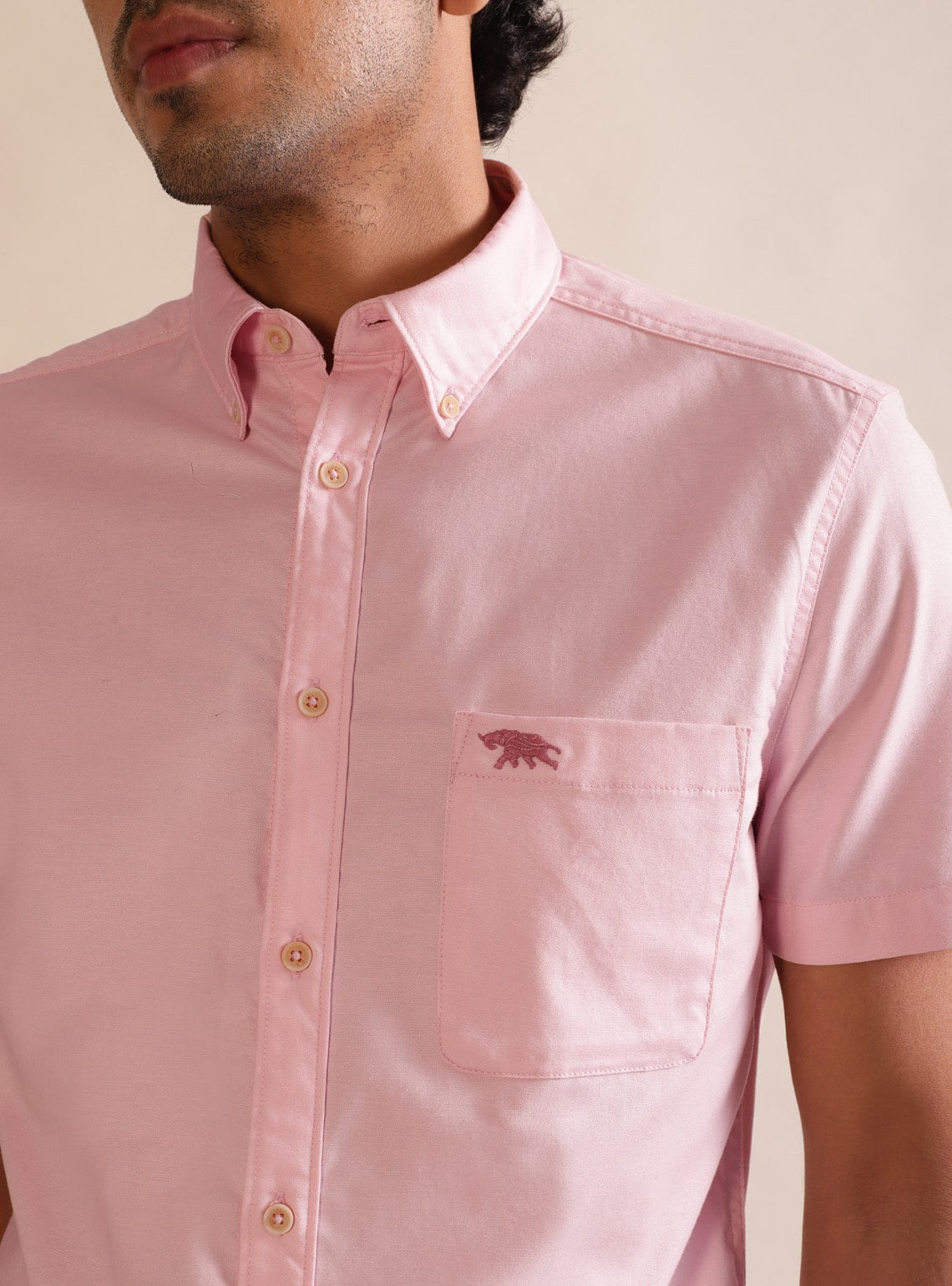 Coral Oxford Shirt