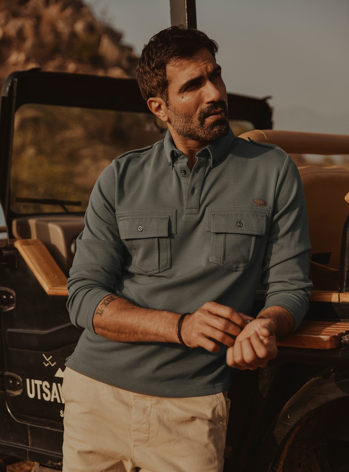 Ranthambore Slate Olive Polo