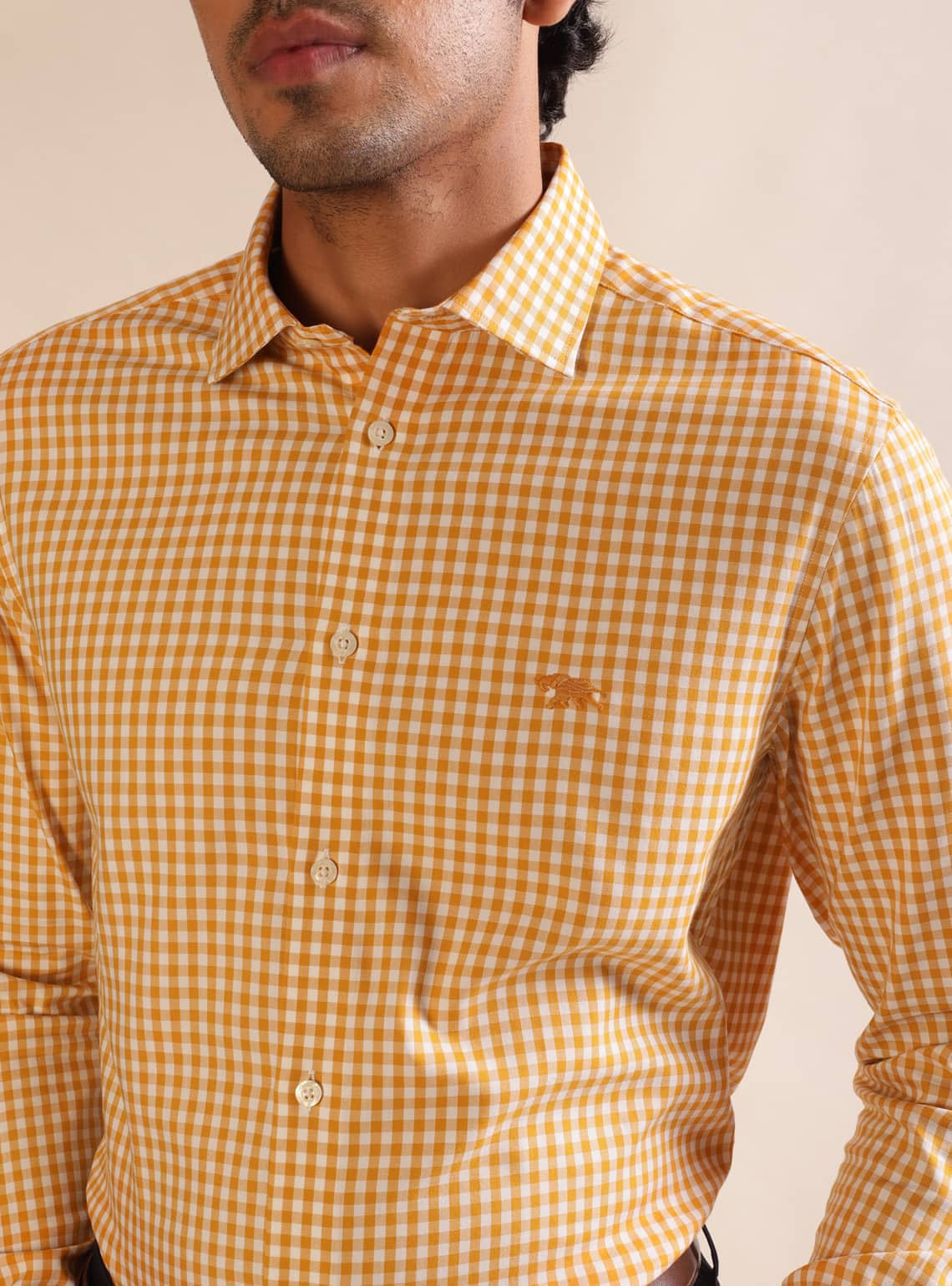 Saffron Twill Check