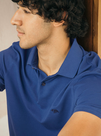 Azure Pique Polo