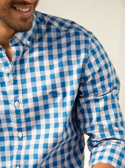 Azure Check Shirt