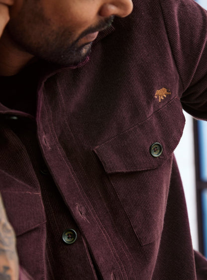 Burgundy Corduroy Overshirt