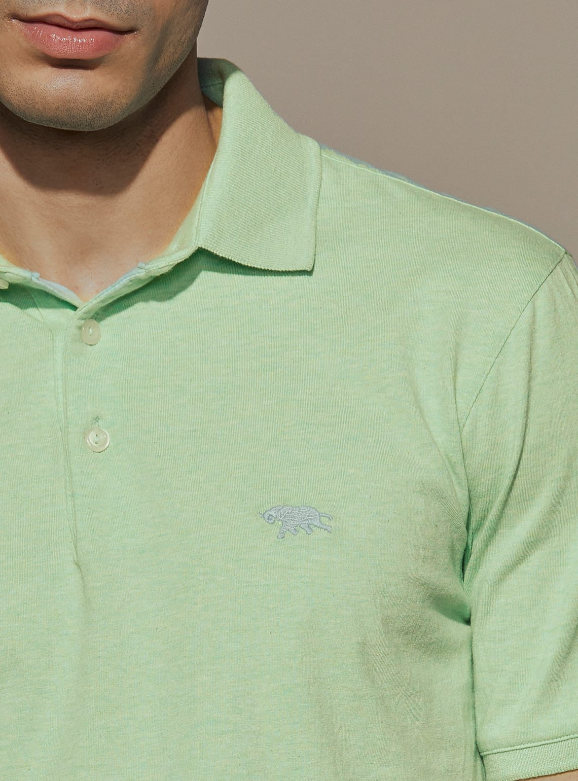 Light Emerald Melange Polo