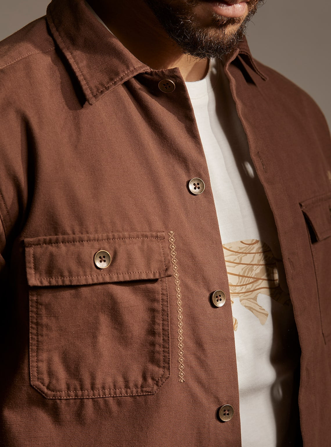 Burnt Sienna Overshirt