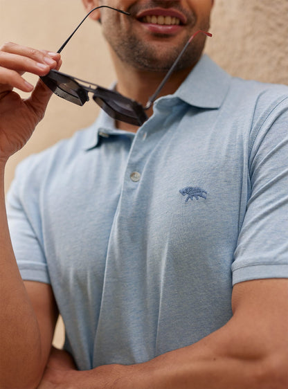 Cornflower Melange Polo