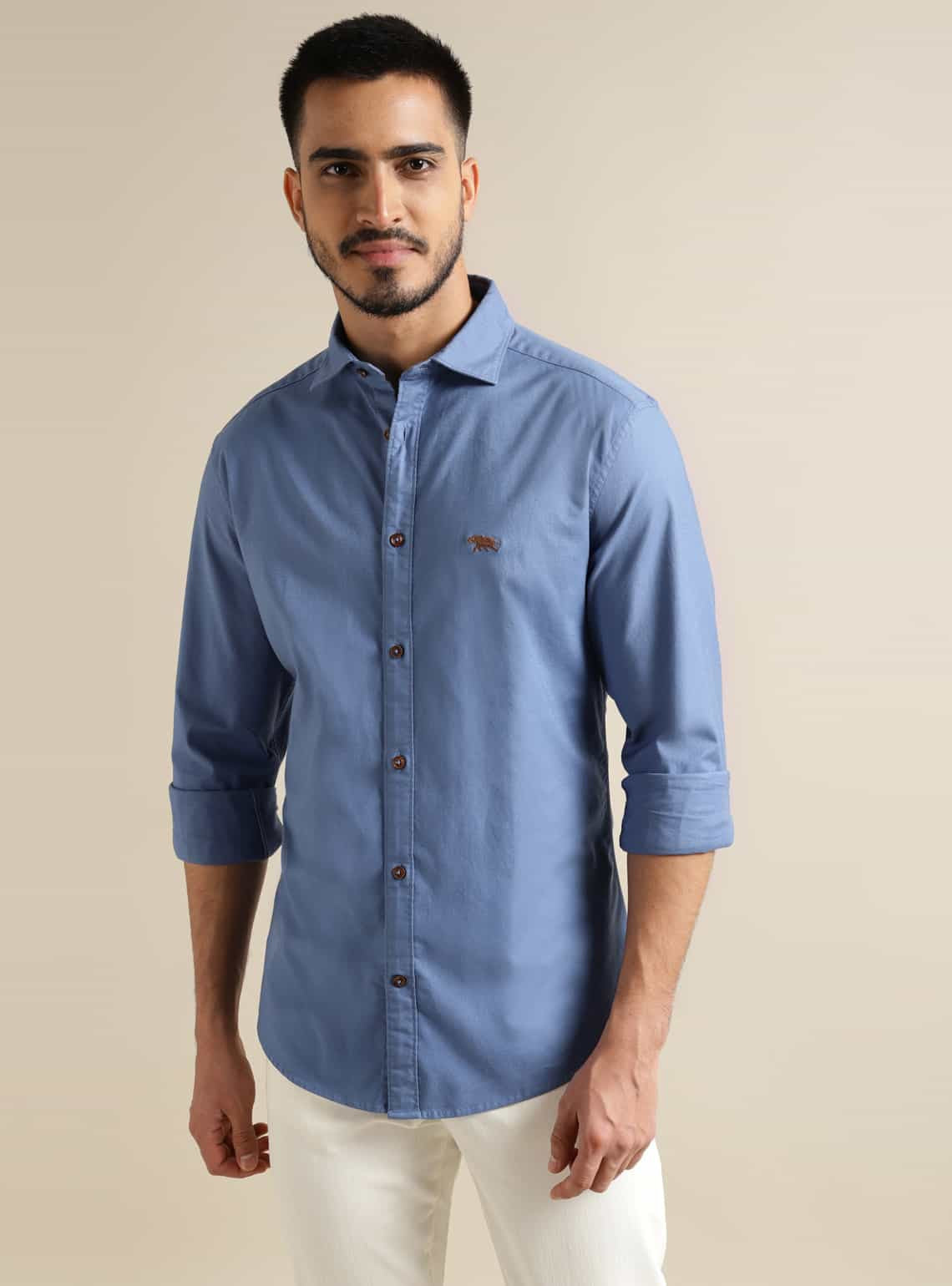 Dark Pastel Blue Shirt