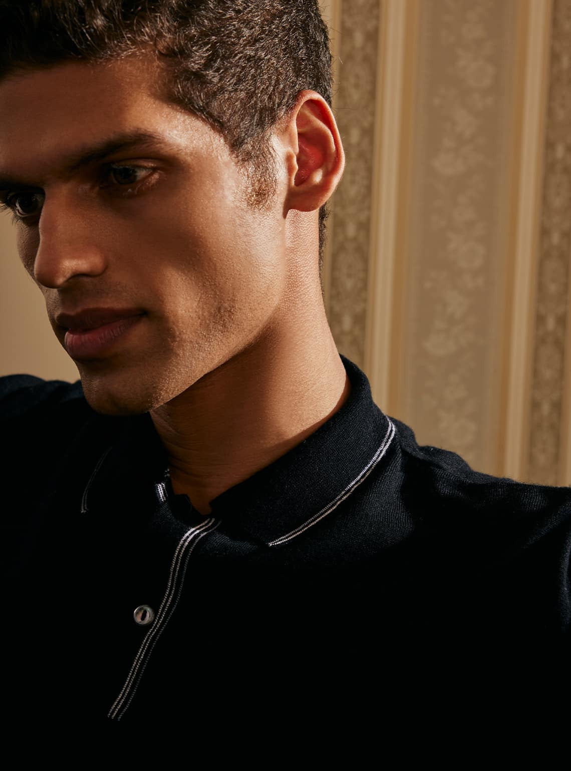 02. Noir Merino Polo