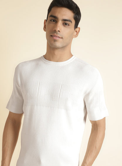 Alabaster Ribbed Crew