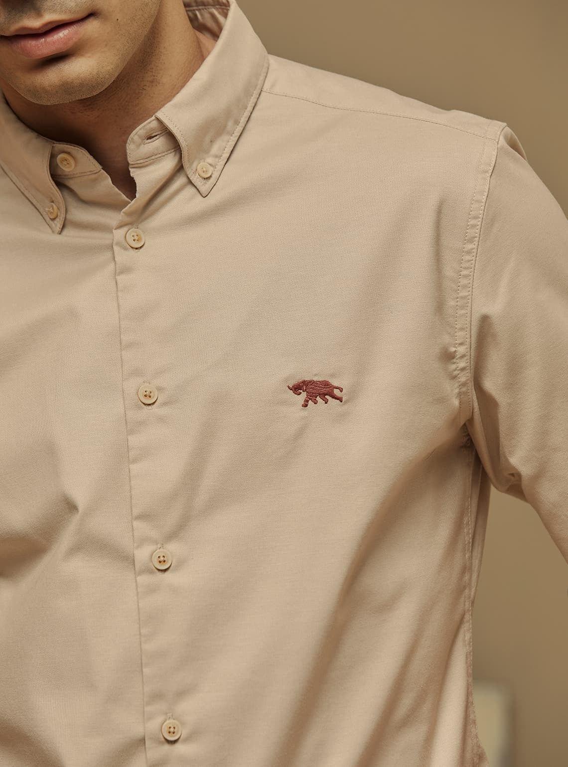 Sand Oxford Shirt