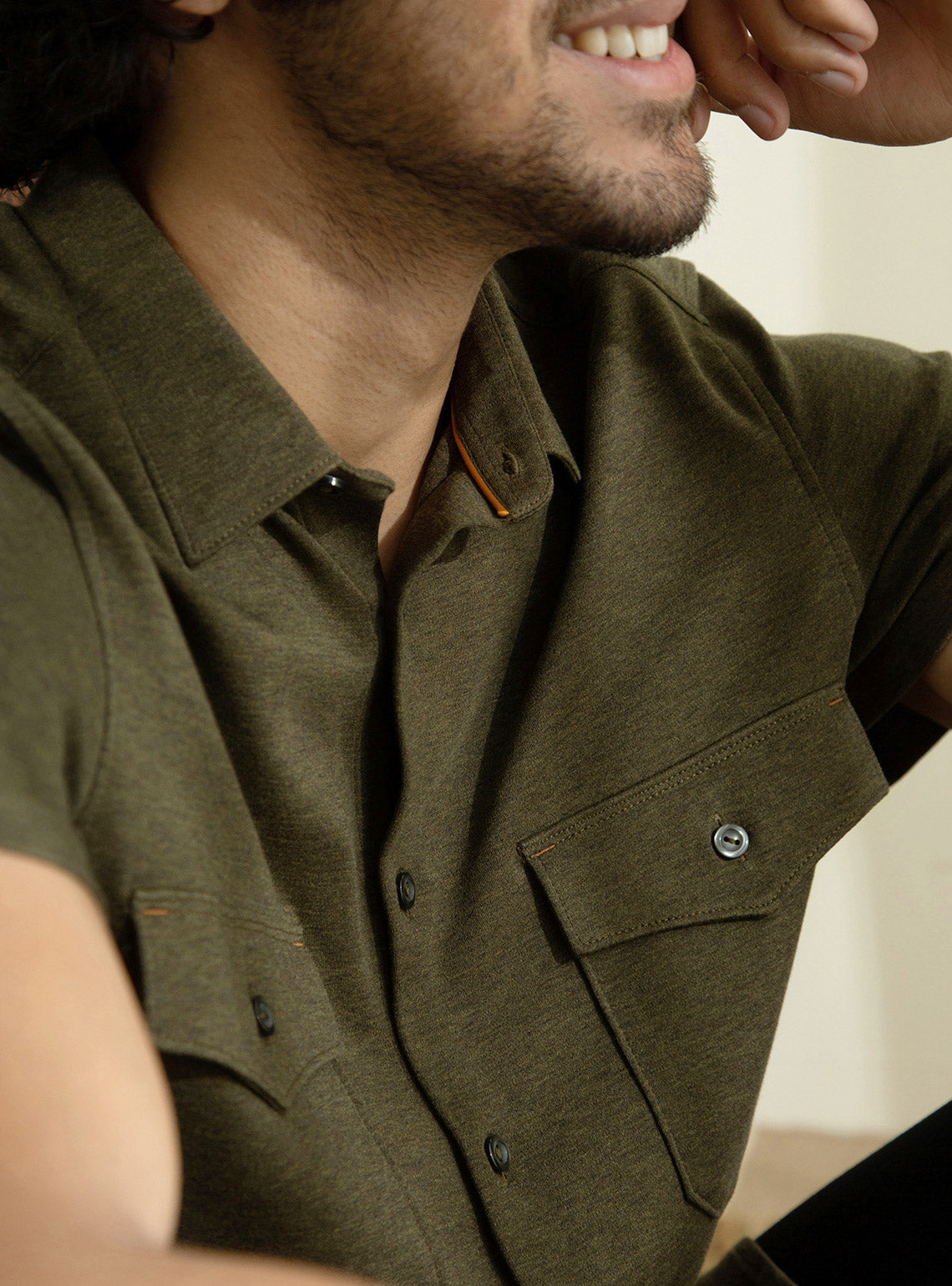 Olive Melange Shirt