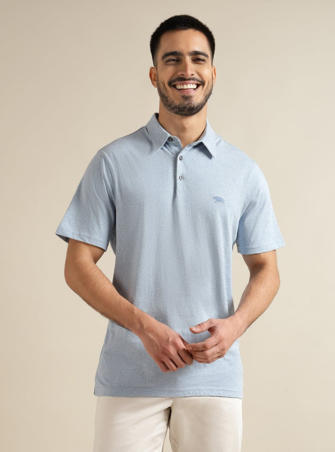 Sky Melange Polo