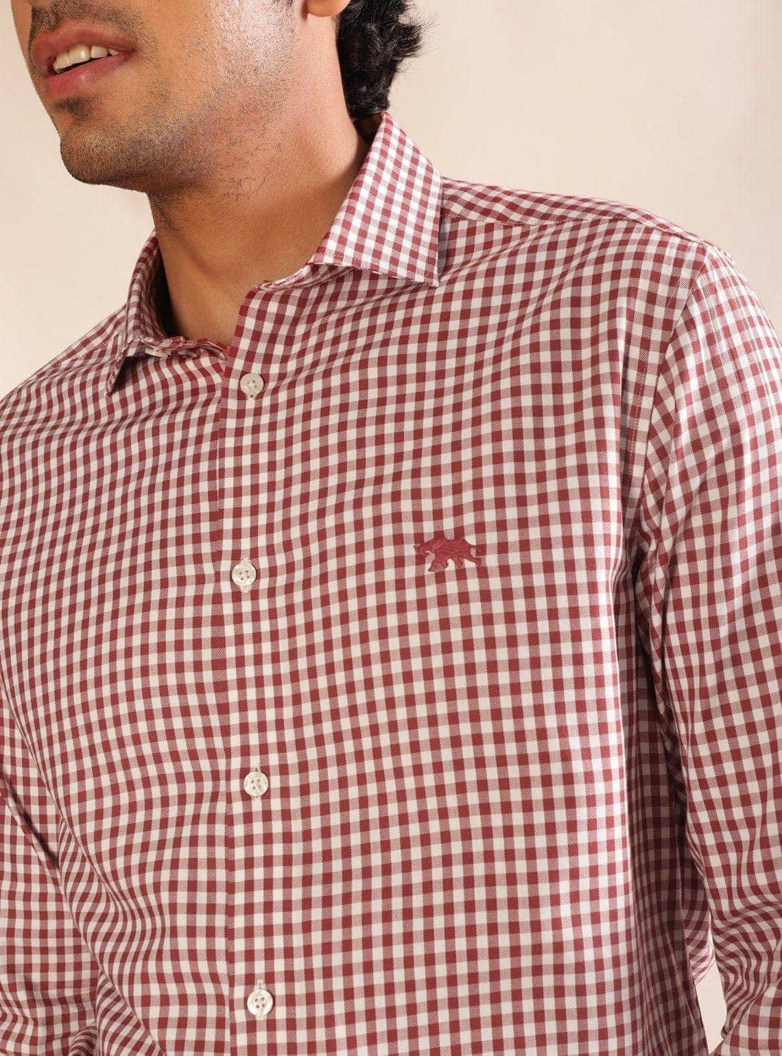 Crimson Twill Check