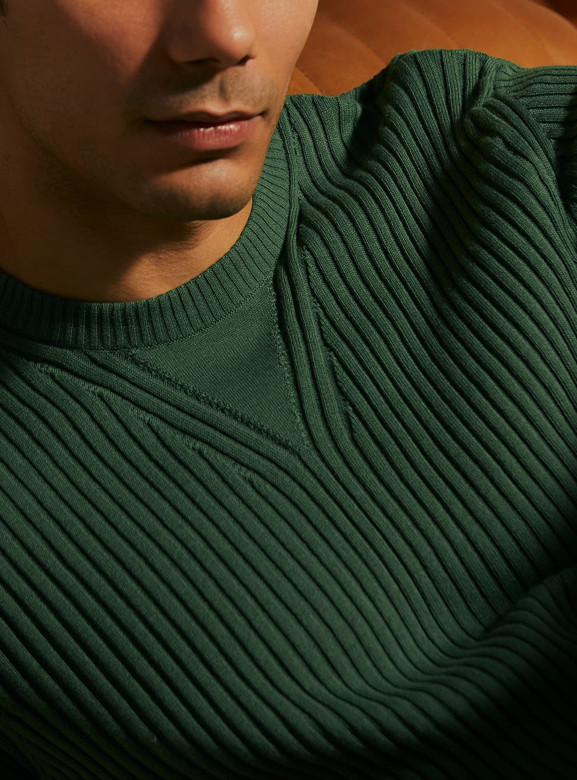 Basil Ribbed Pullover