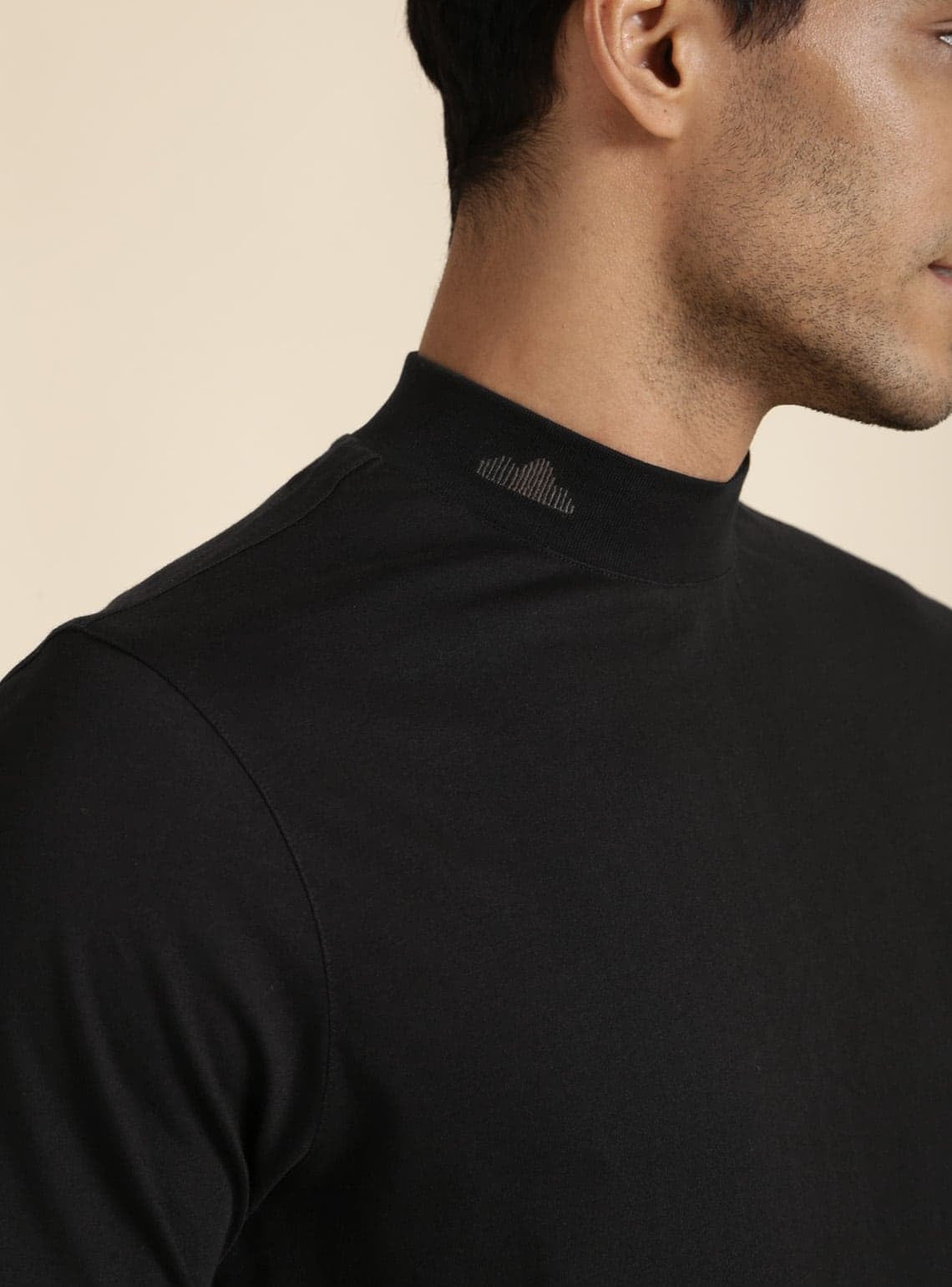 Raven Black Mock Neck