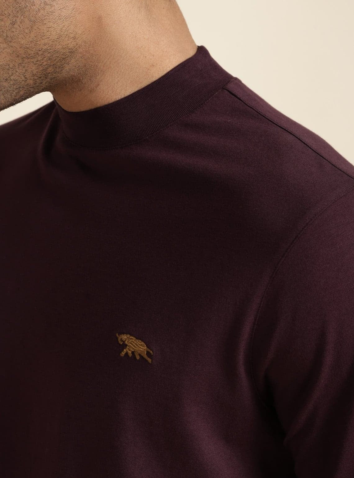 Mahogany Mock Neck