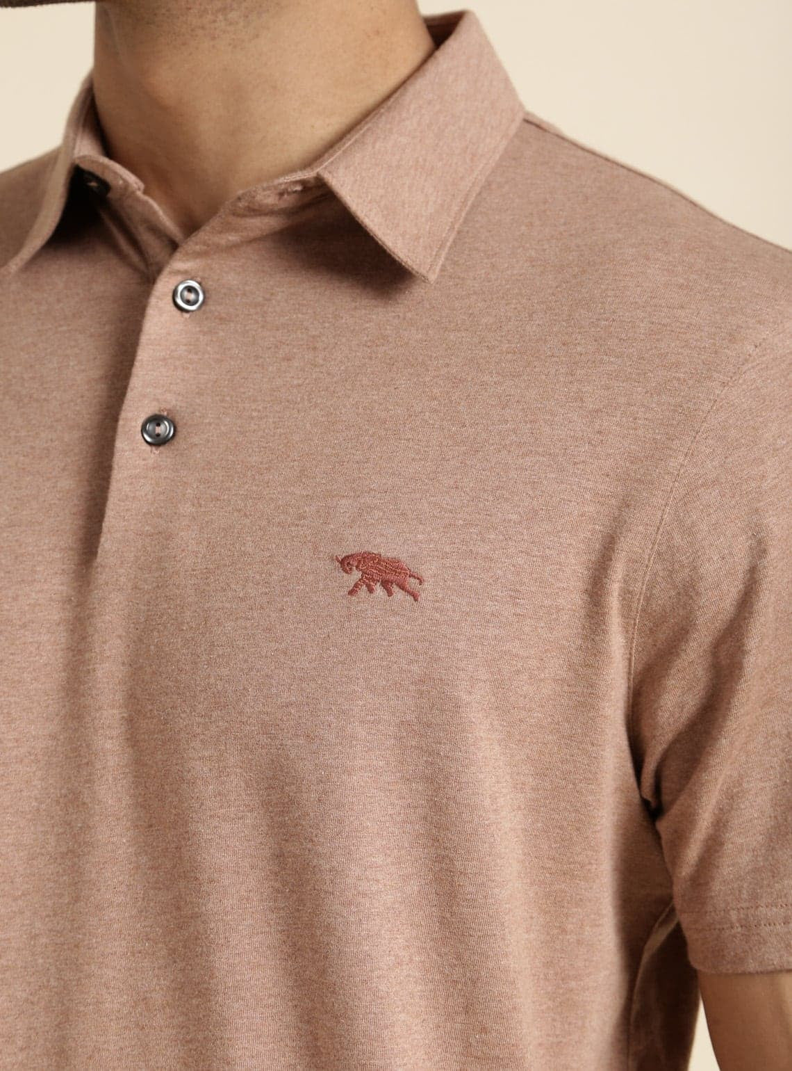 Tan Melange Polo