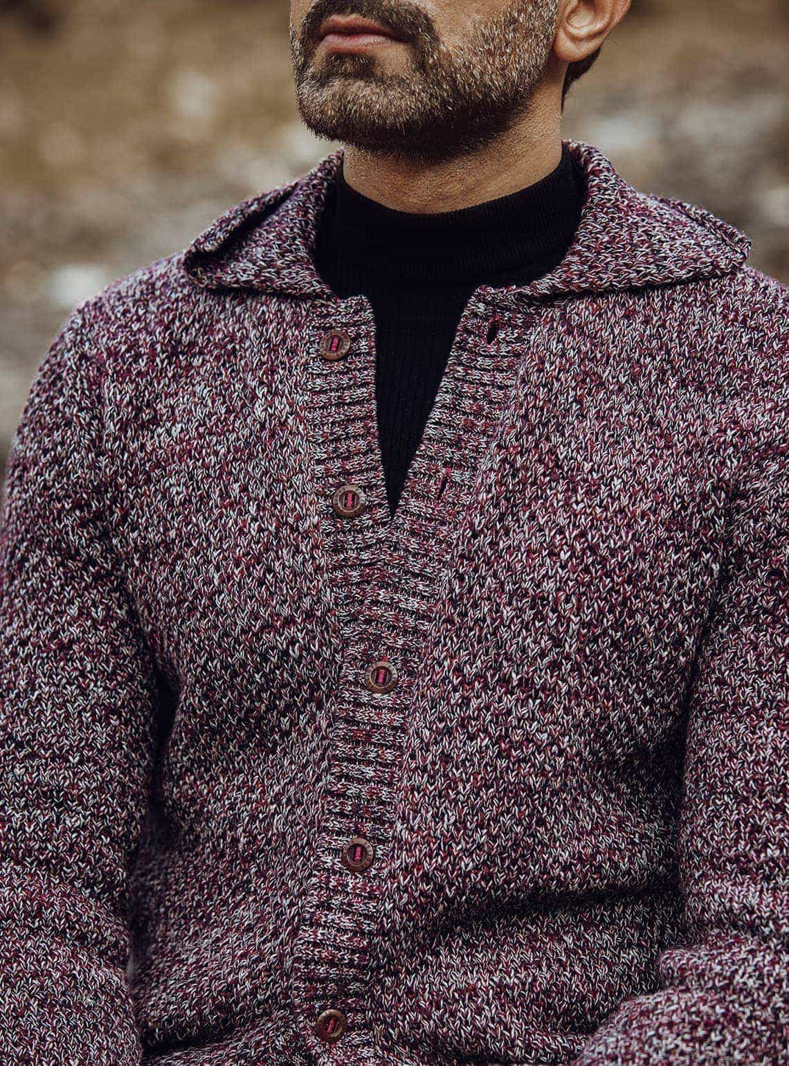 Burgundy Falcon Cardigan