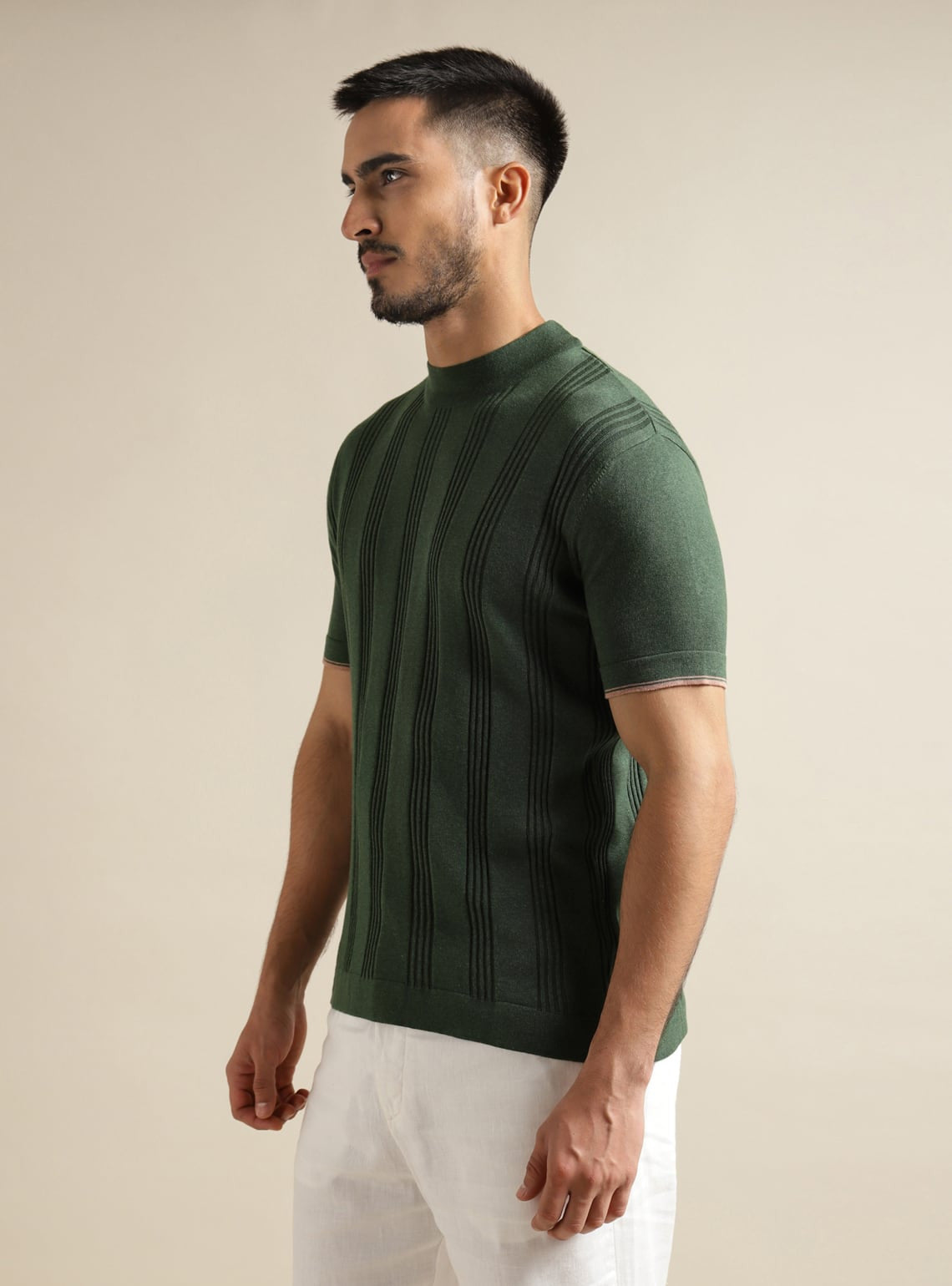 Dark Moss Mock Neck