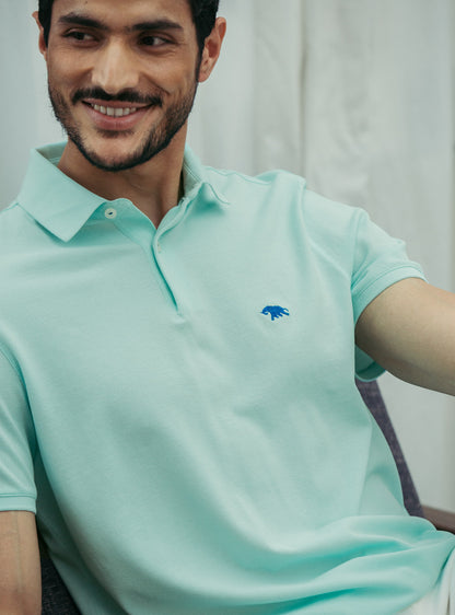 Aqua Pique Polo