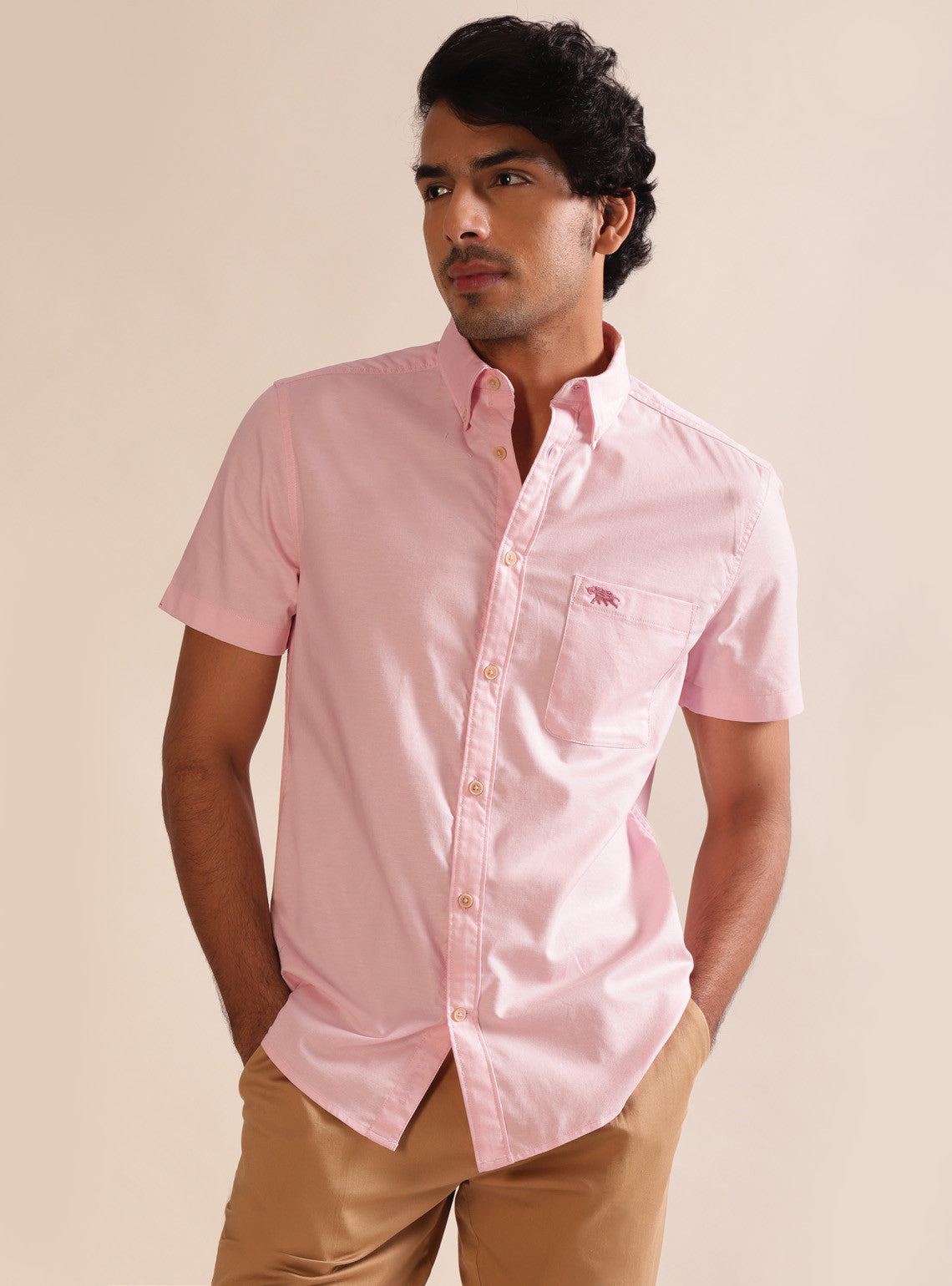 Coral Oxford Shirt