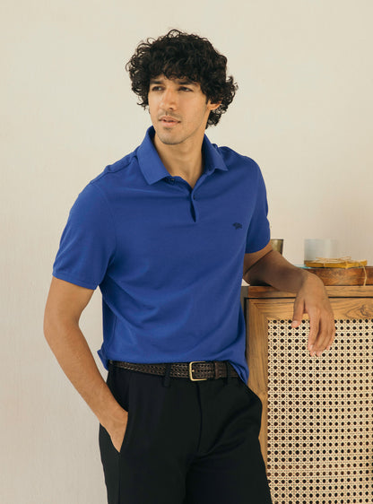 Azure Pique Polo