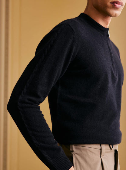 01. Noir Cashmere Blend Pullover