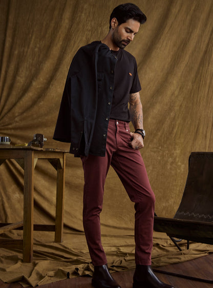 Burgundy Wine Jeans