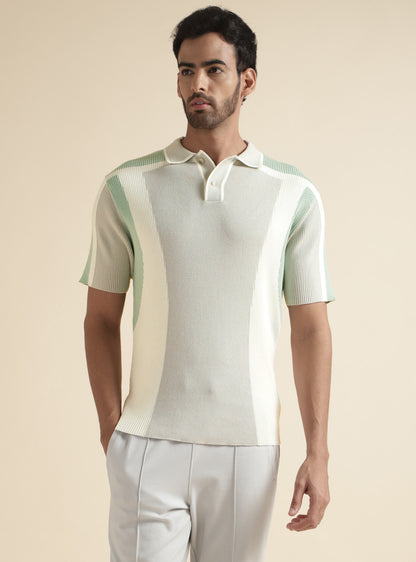 Mint Colour Block Polo