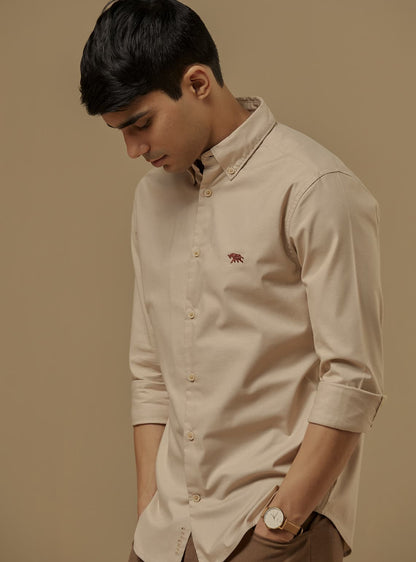 Sand Oxford Shirt