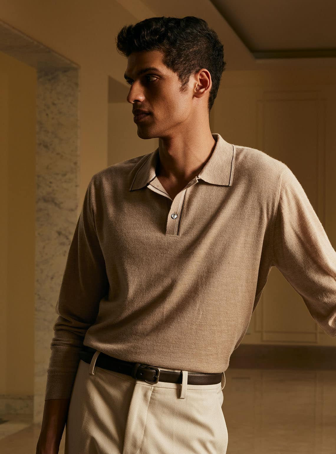 12. Oak Merino Polo