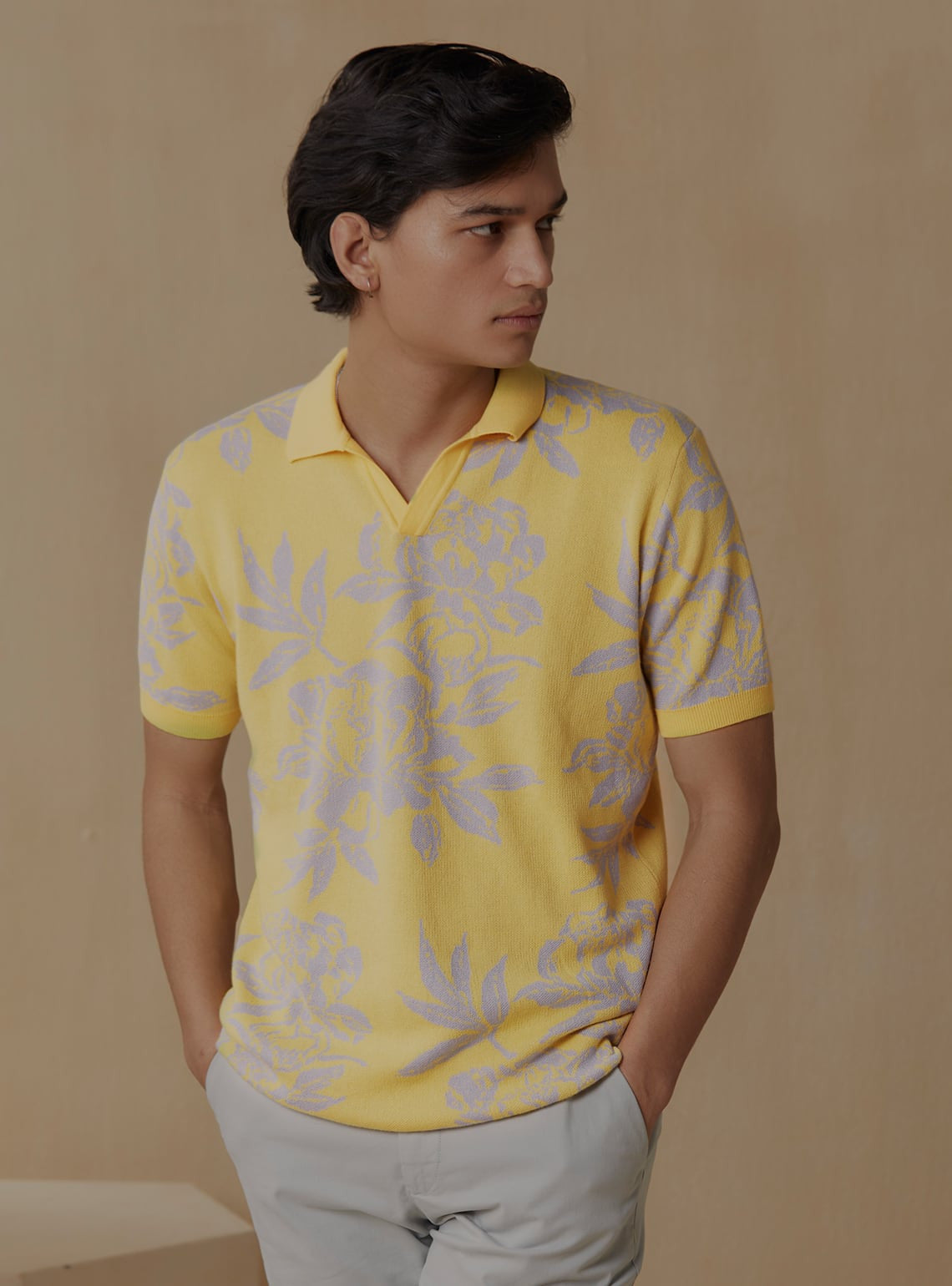 Canary Floral Polo