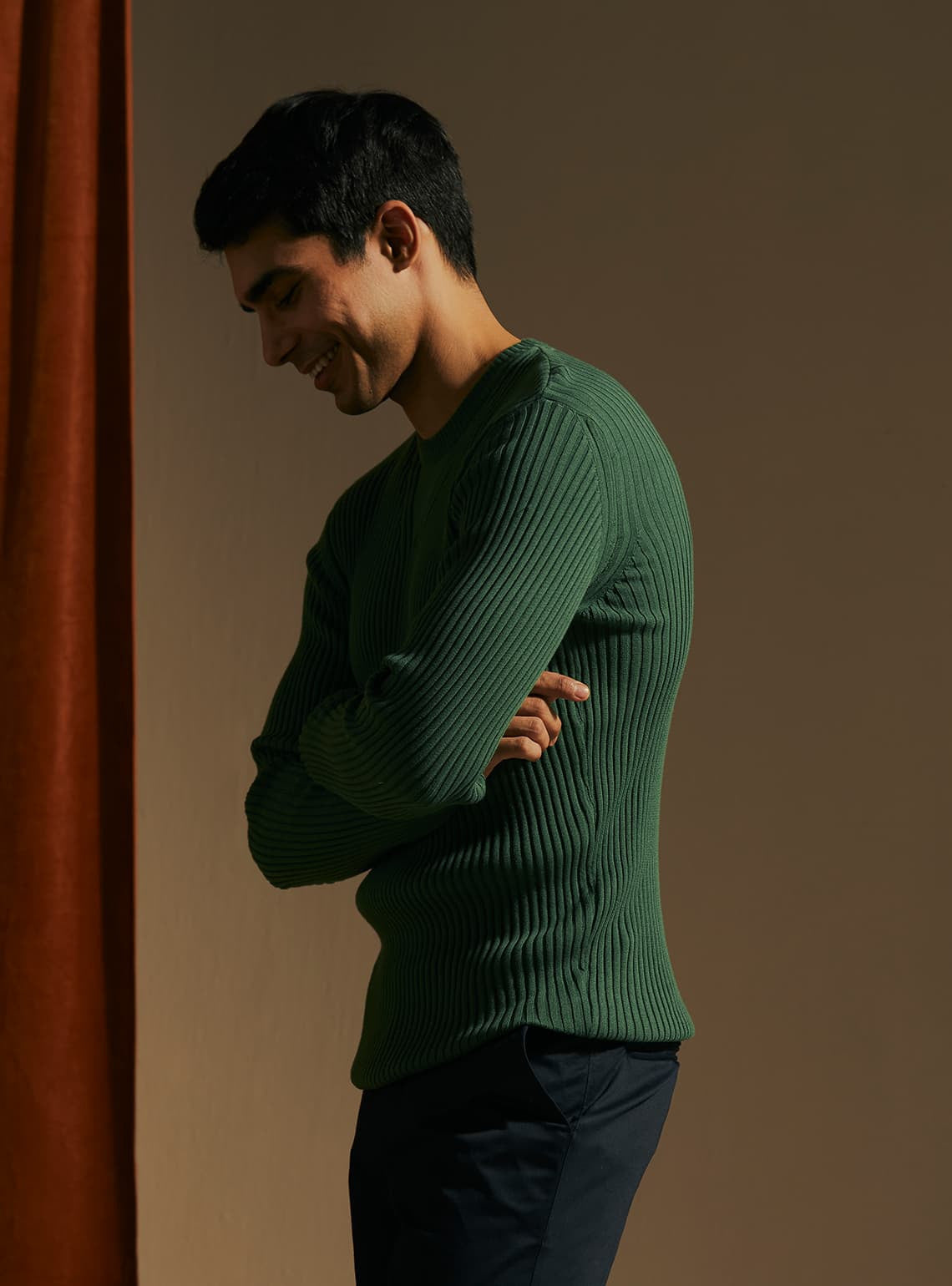 Basil Ribbed Pullover