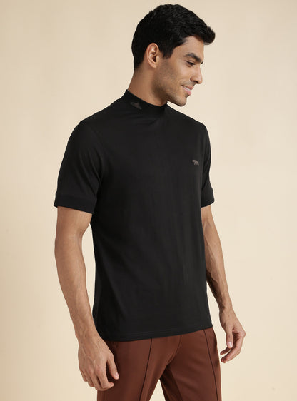 Raven Black Mock Neck