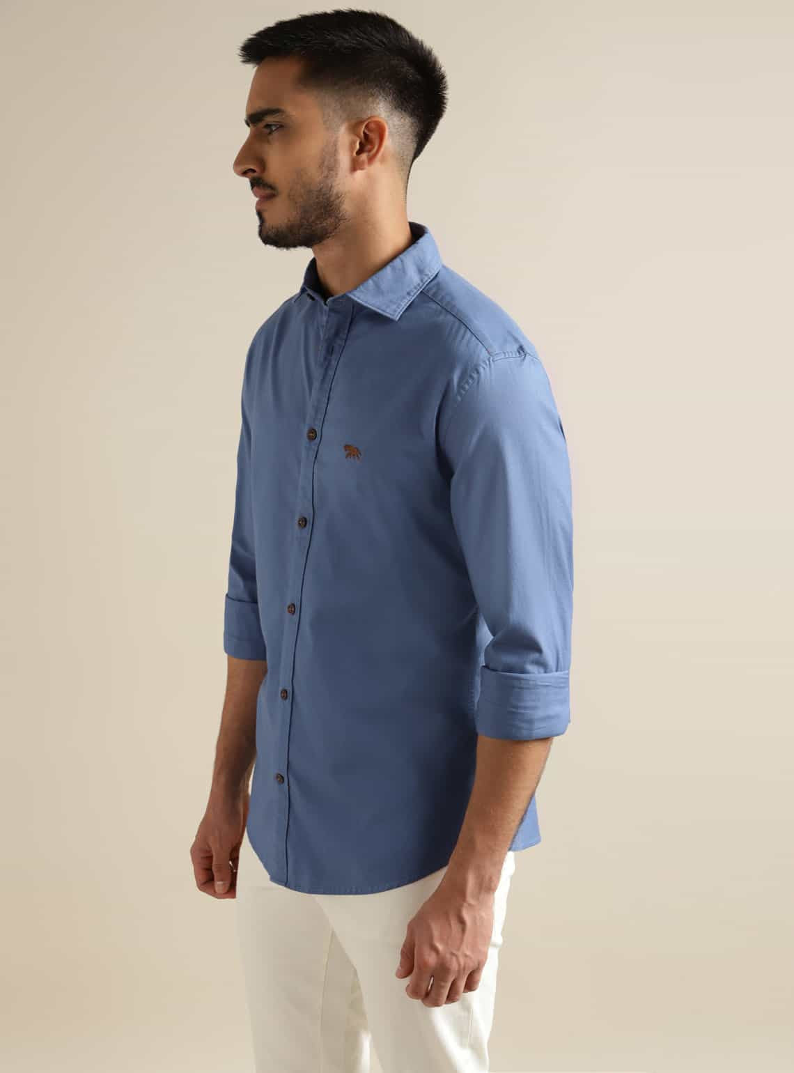 Dark Pastel Blue Shirt