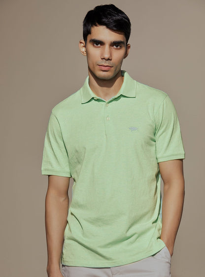 Light Emerald Melange Polo