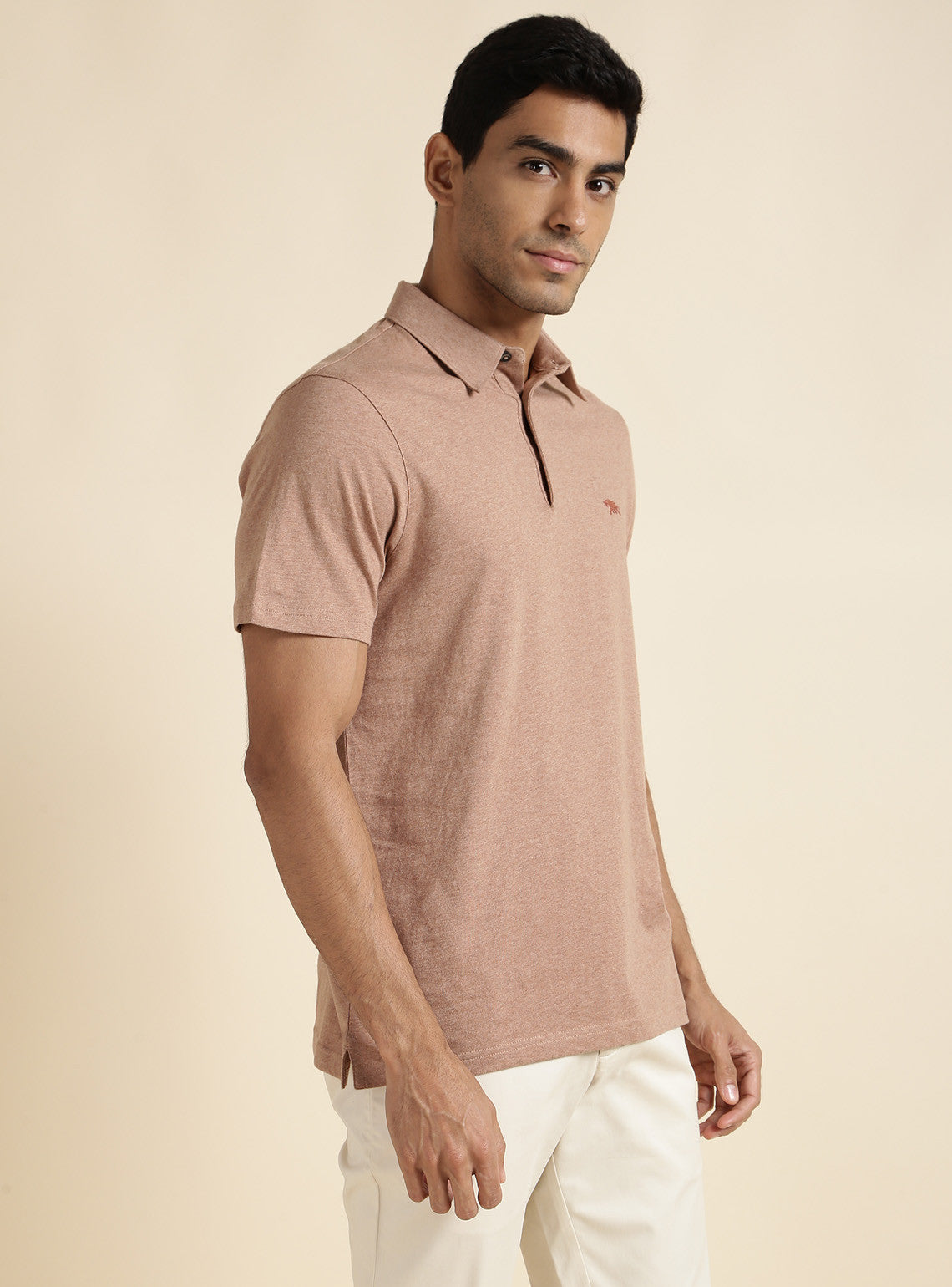 Tan Melange Polo