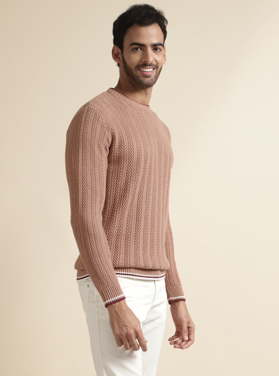 Beige Coral Pullover