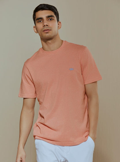 Salmon Pink Melange Crew