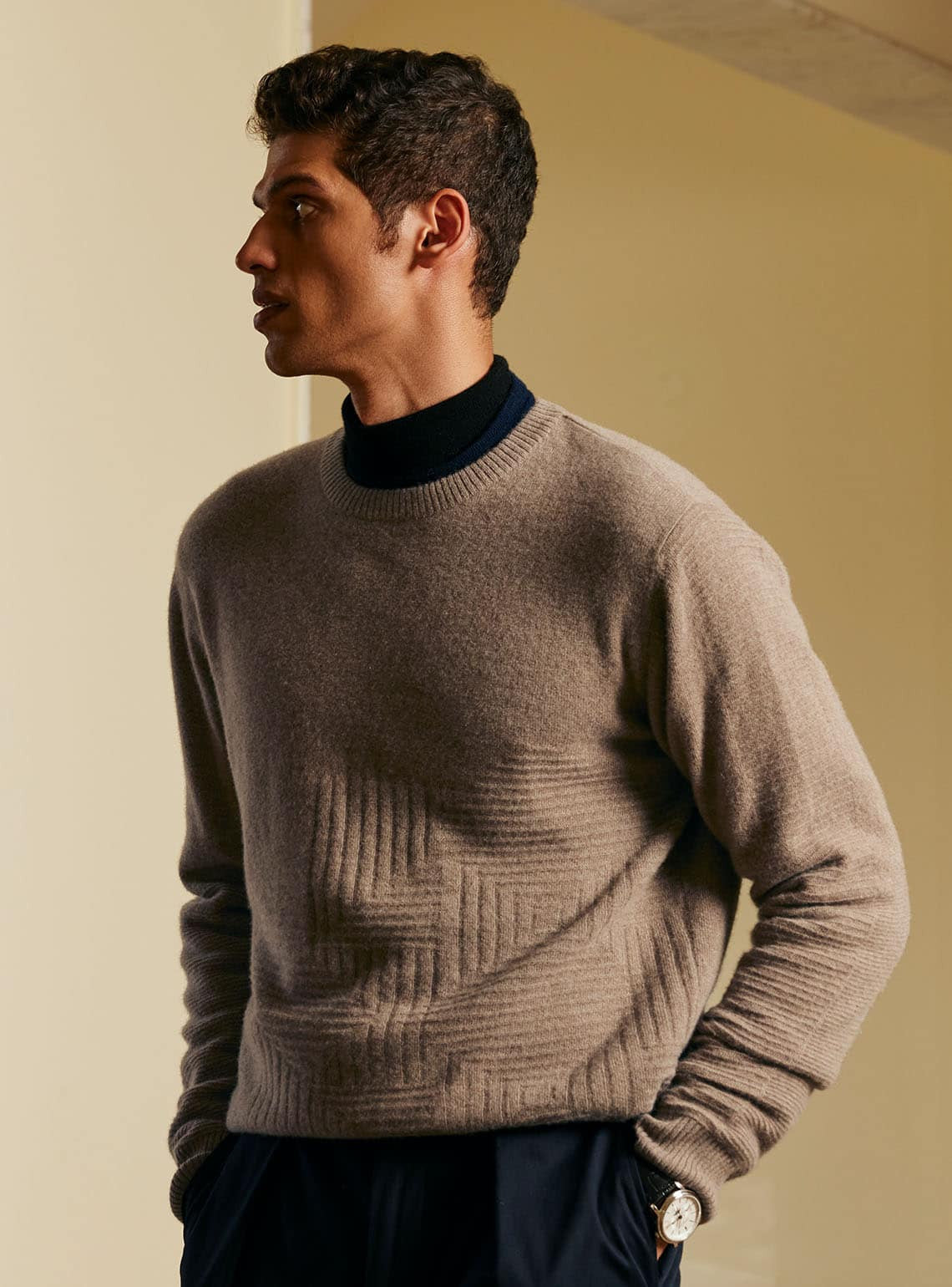 21. Sandstone Cashmere Blend Pullover