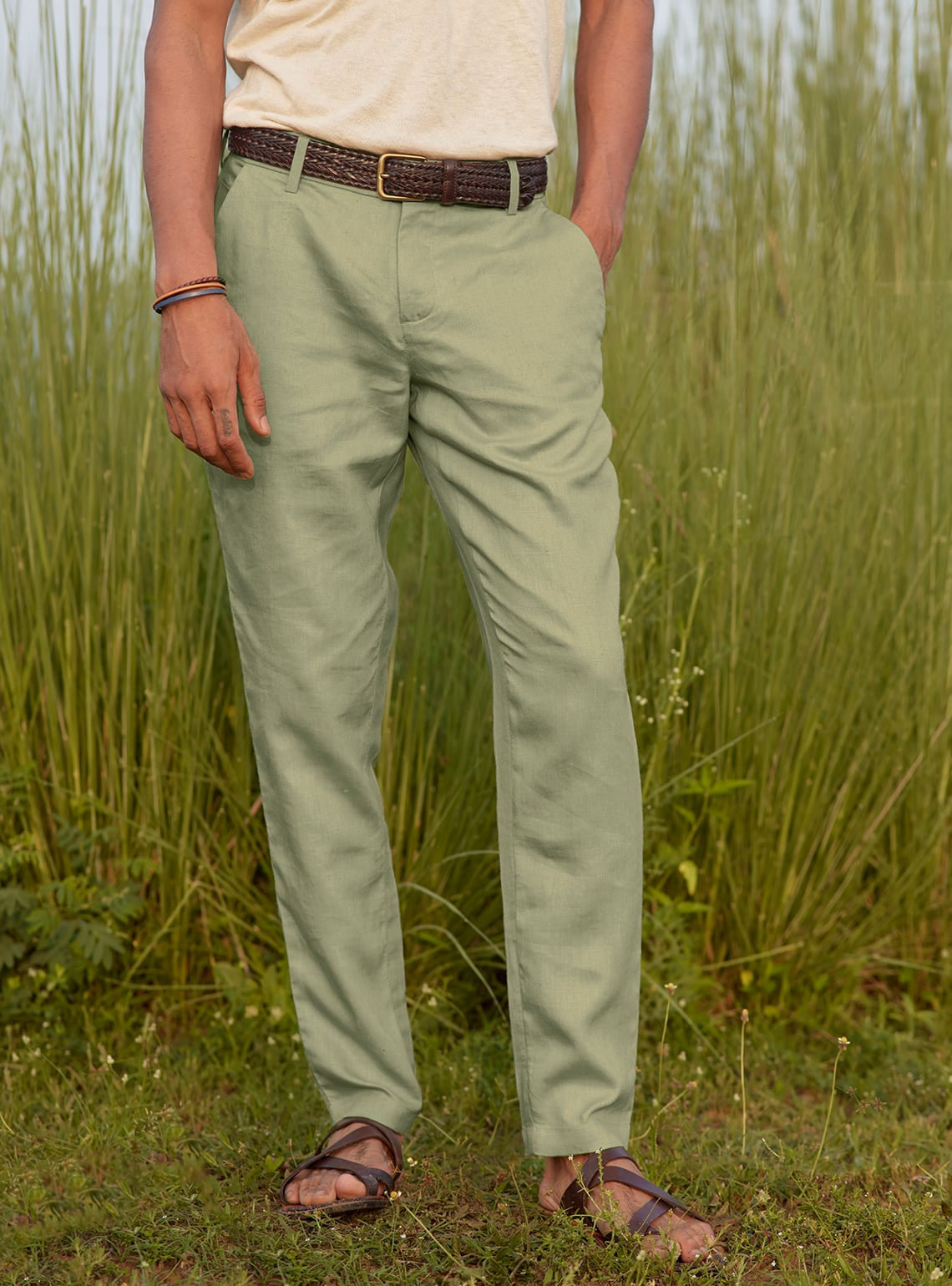 Sage Linen Chino