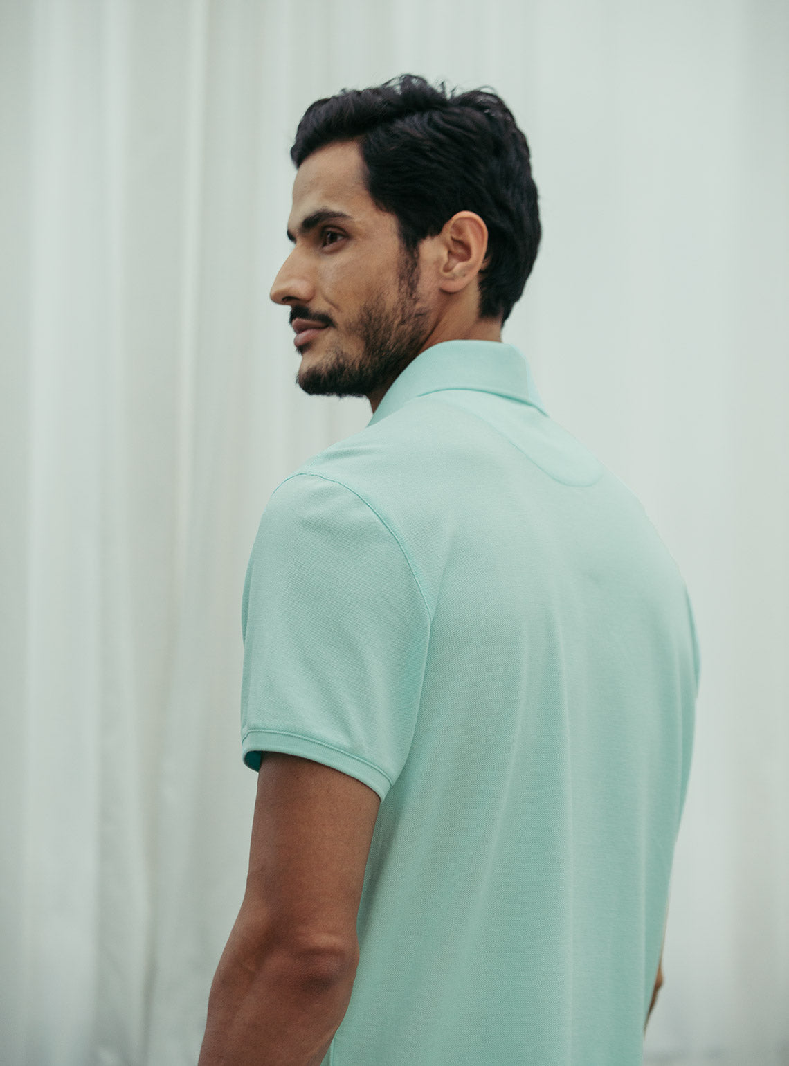 Aqua Pique Polo