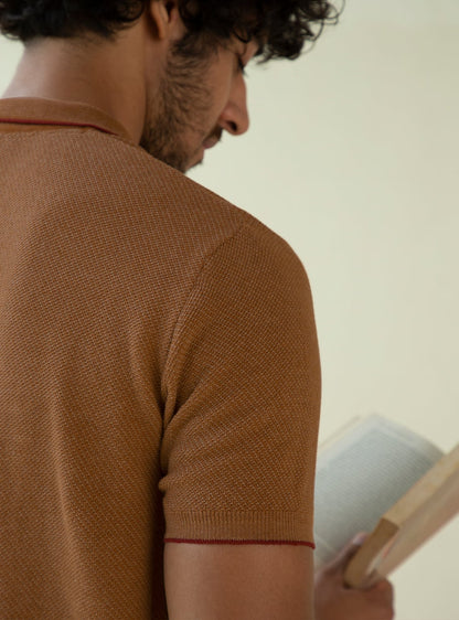 Terracotta Knit Polo