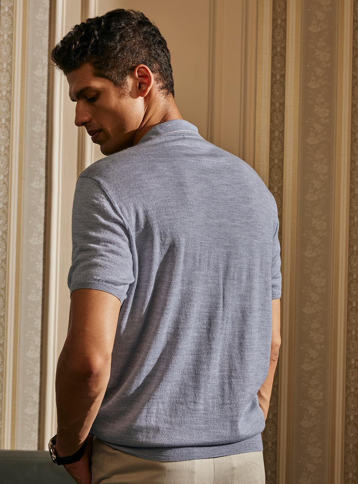 16. Titanium Merino Polo