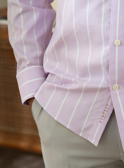 Lilac Stripe Oxford