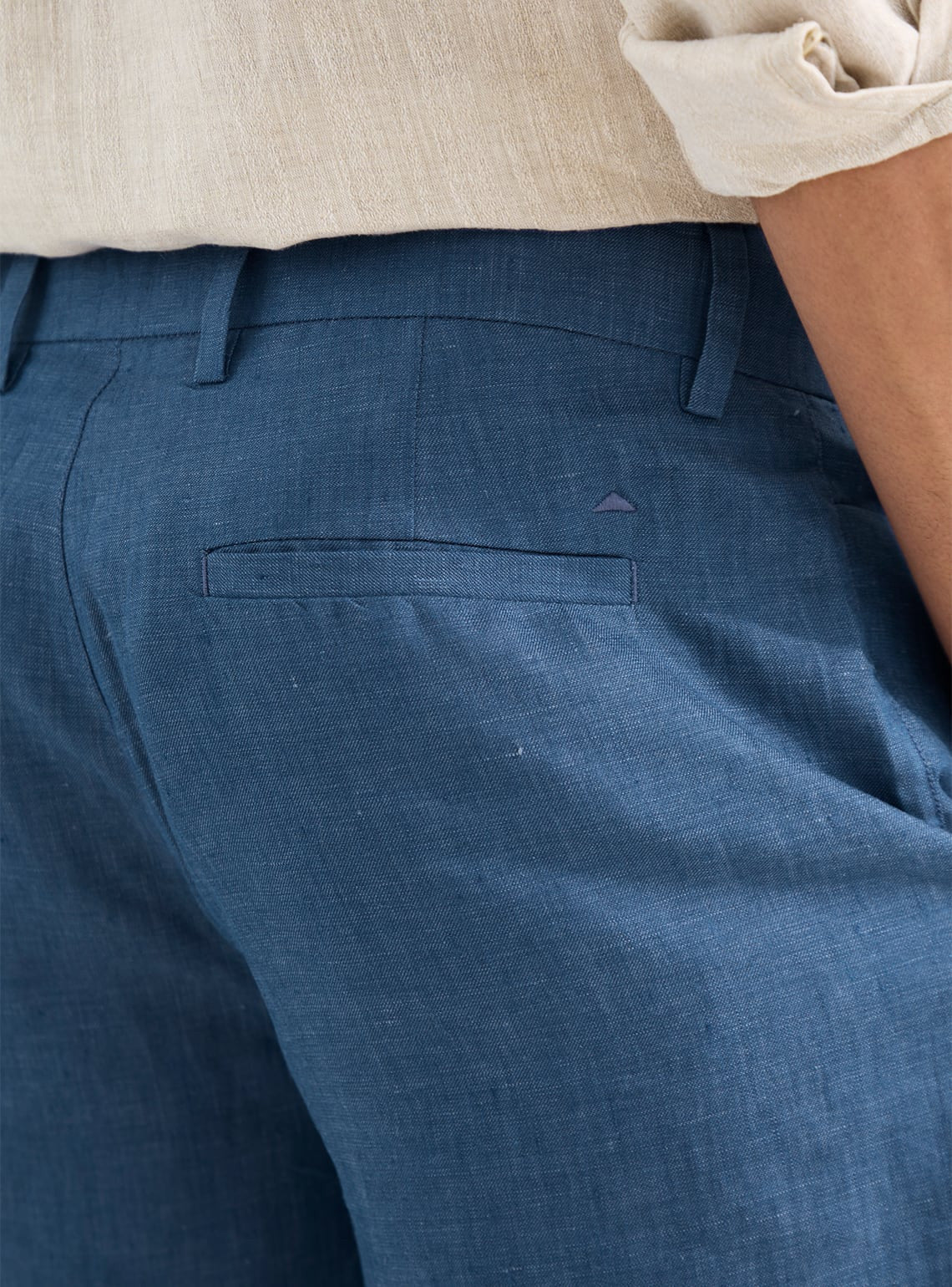 Blue Dusk Linen Shorts