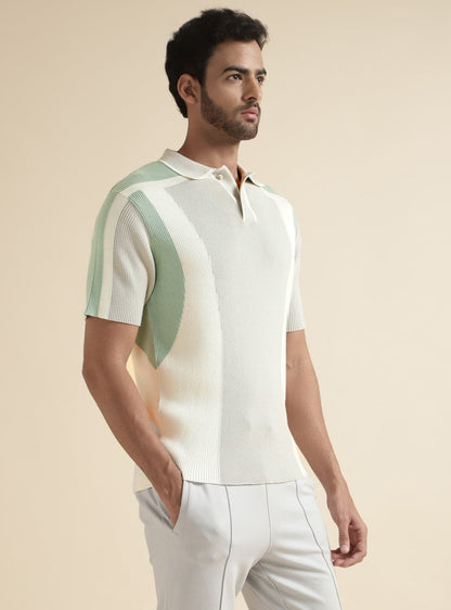 Mint Colour Block Polo