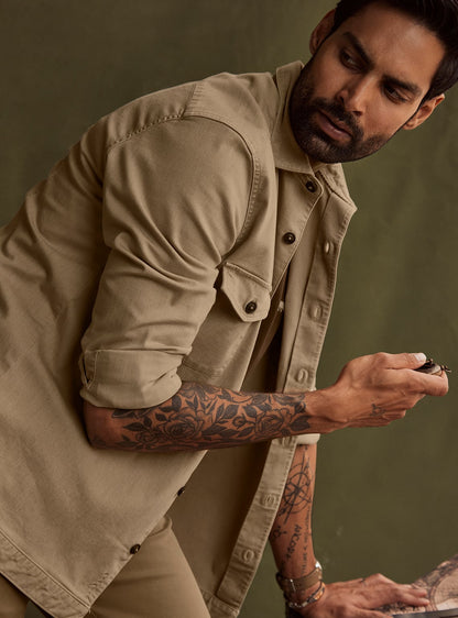 Sandy Beige Overshirt