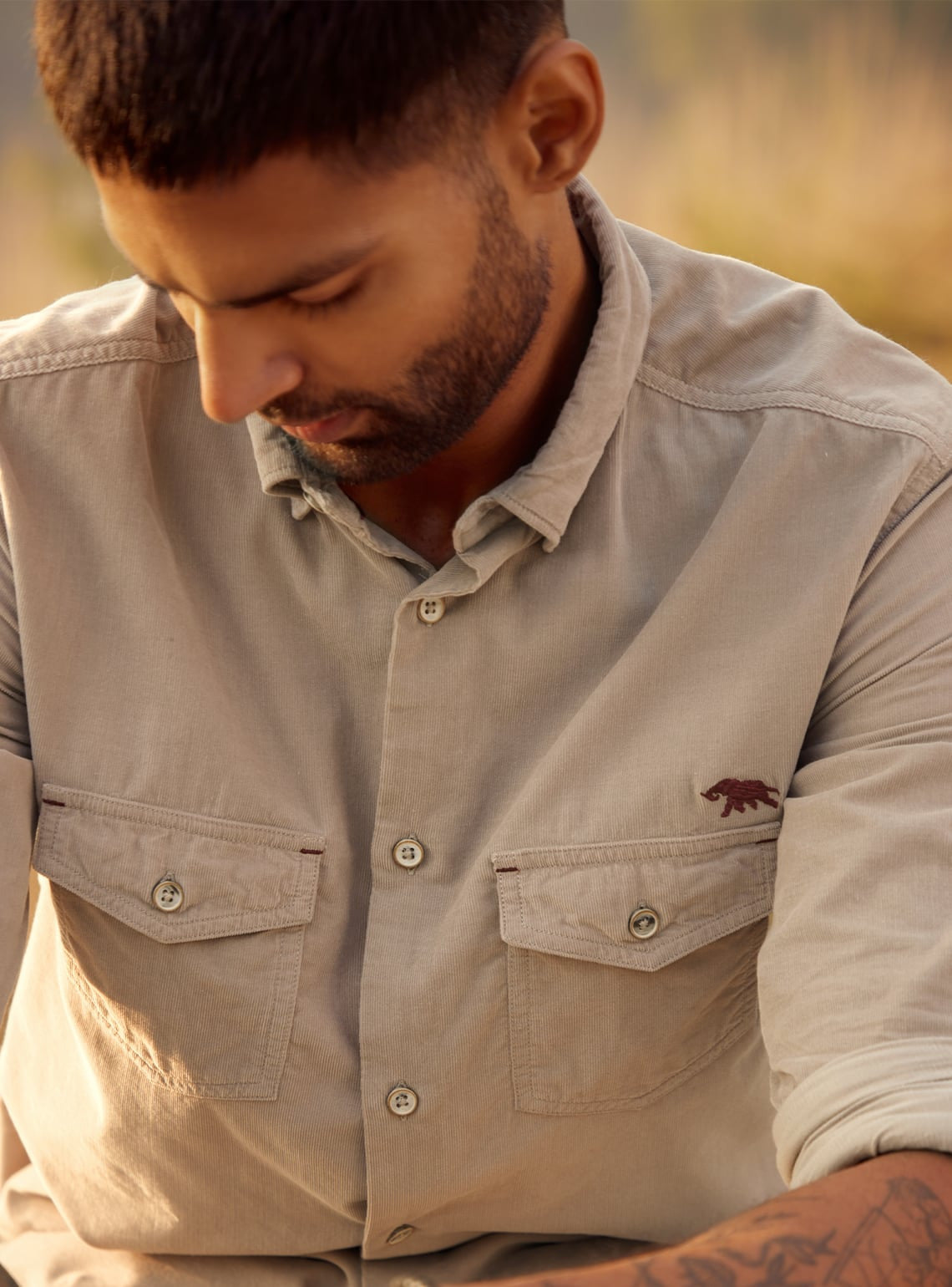 Shadow Taupe Corduroy