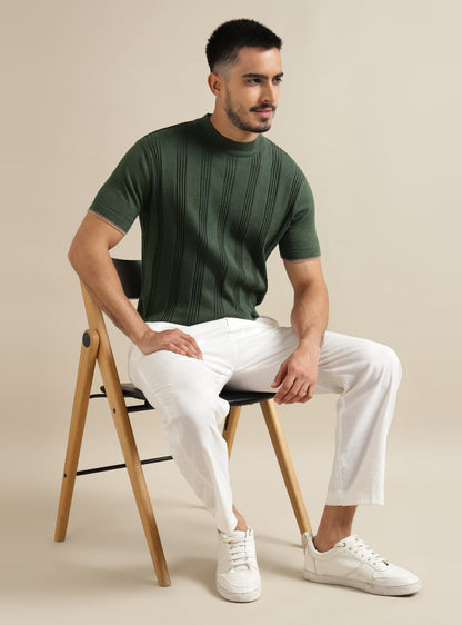 Dark Moss Mock Neck