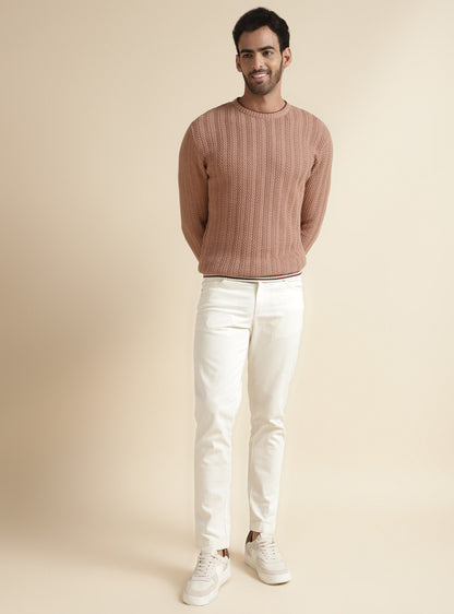 Beige Coral Pullover